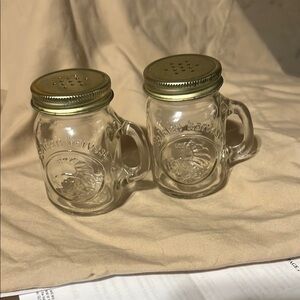 Clear Glass Mason Jar Salt and Pepper Shakers